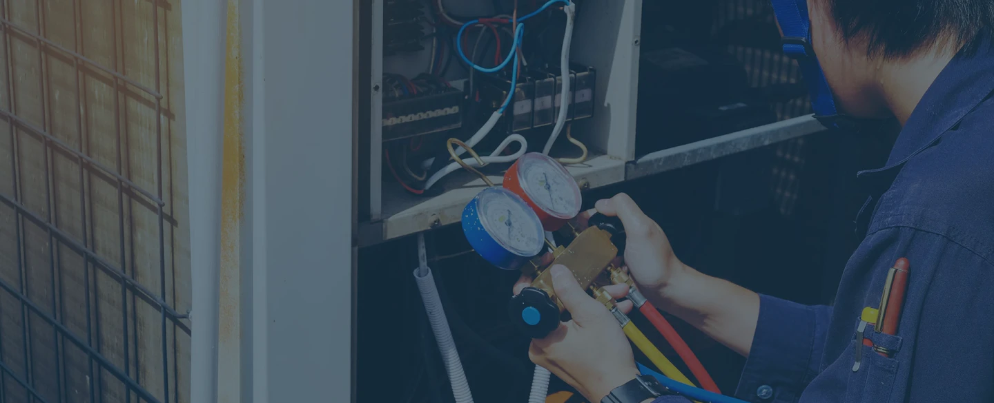 preventive maintenance hvac technician repairing hvac unit tucson az